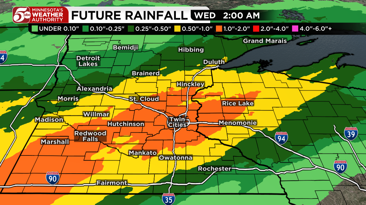 Rainy start to week, warmer days return — KSTP 5, Hastings Community news