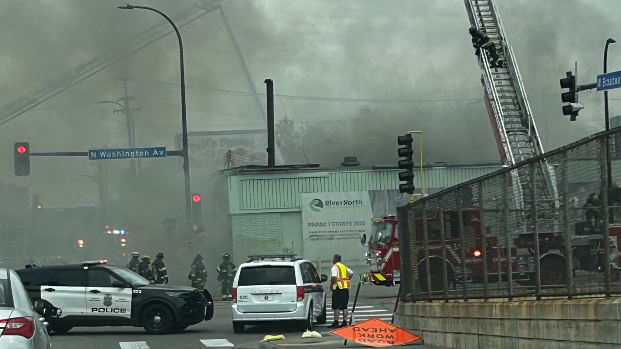 Fire breaks out at Minneapolis tire shop on Broadway — KSTP 5