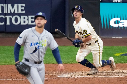 Frelick, Pratt lift Brewers to 5-4 comeback win over Rays and 2-0 World Series lead — KSTP 5, Hastings Sports news