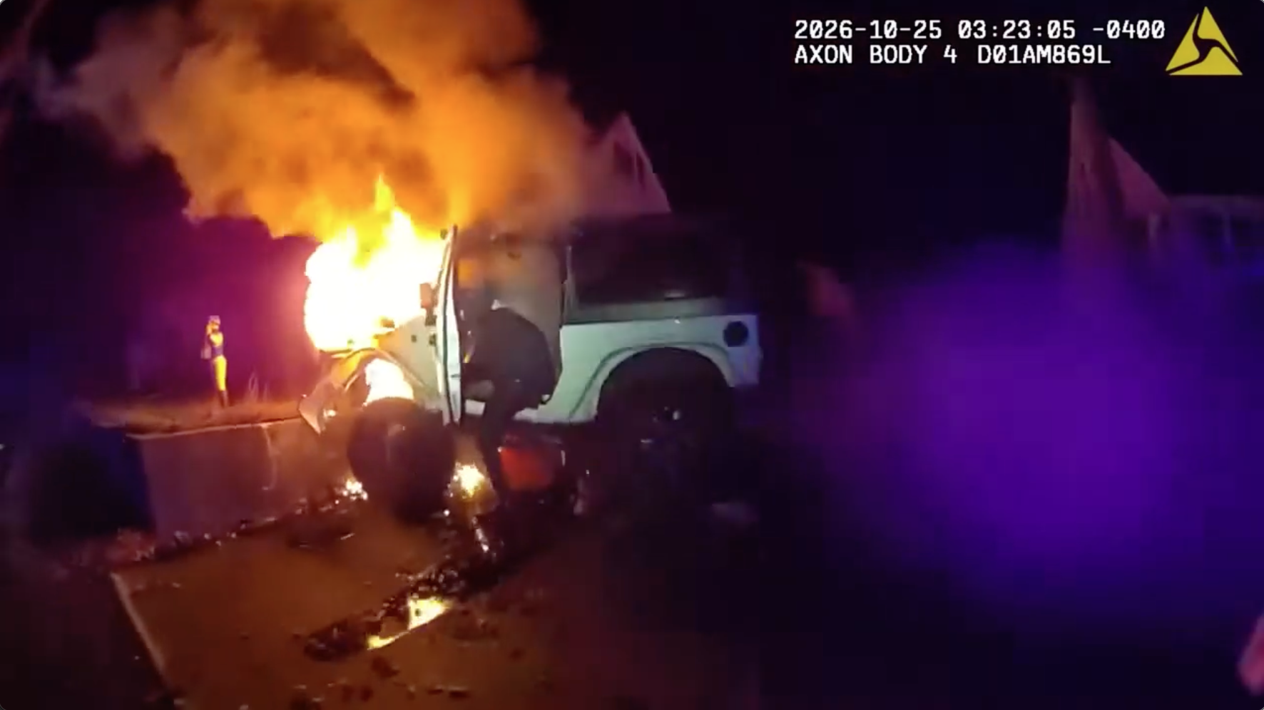 Bodycam video shows police rescuing man from burning Jeep after crash; driver facing multiple charges — FOX 9, Hastings Community news